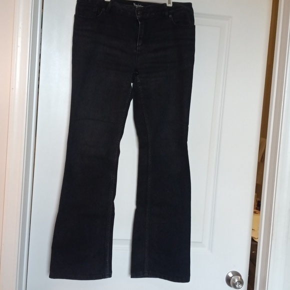 VTG Simply Vera Wang 5 pocket jeans 33/30 black with VS on back pockets boot cut - Picture 2 of 13